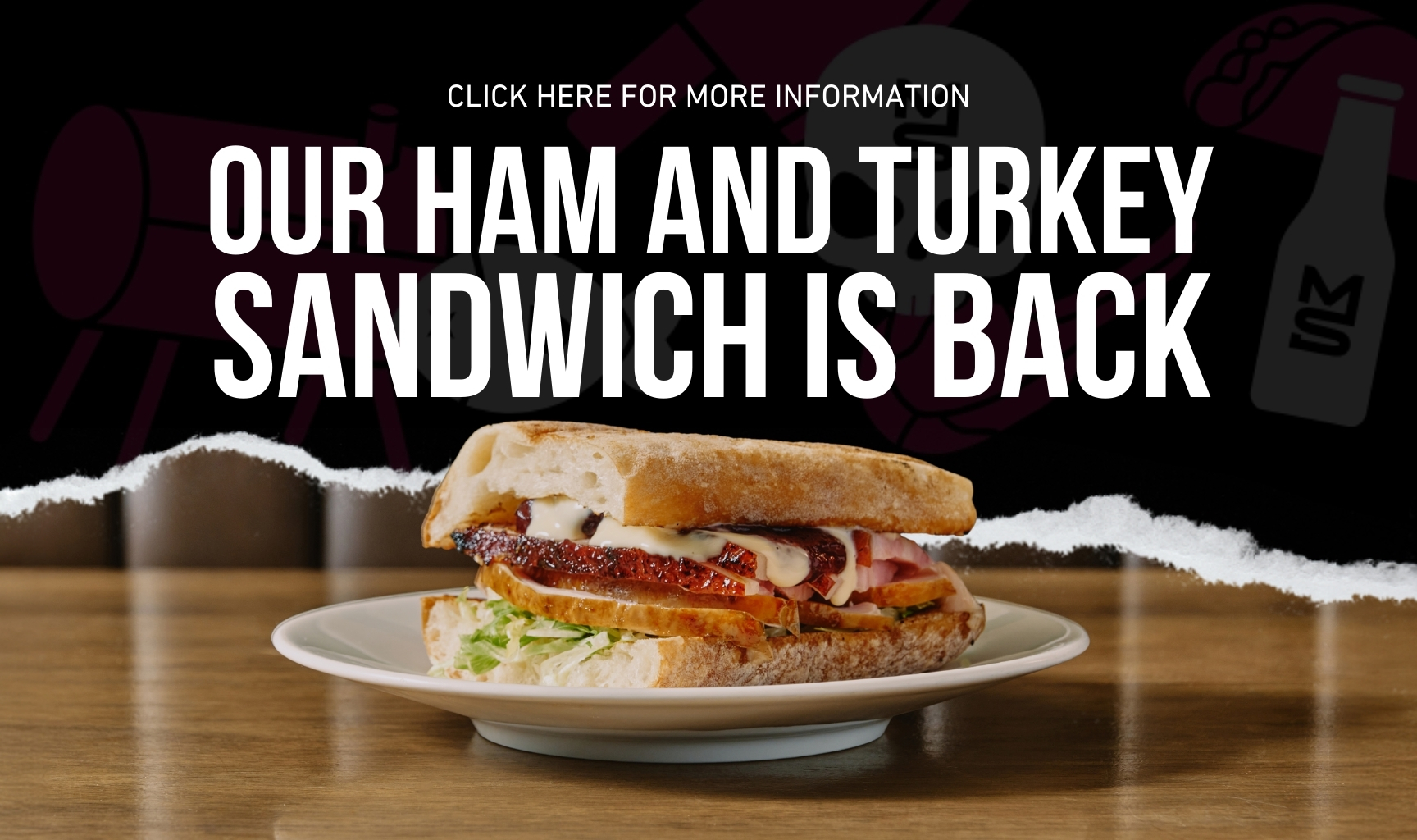 Ham And Turkey Christmas Sandwich