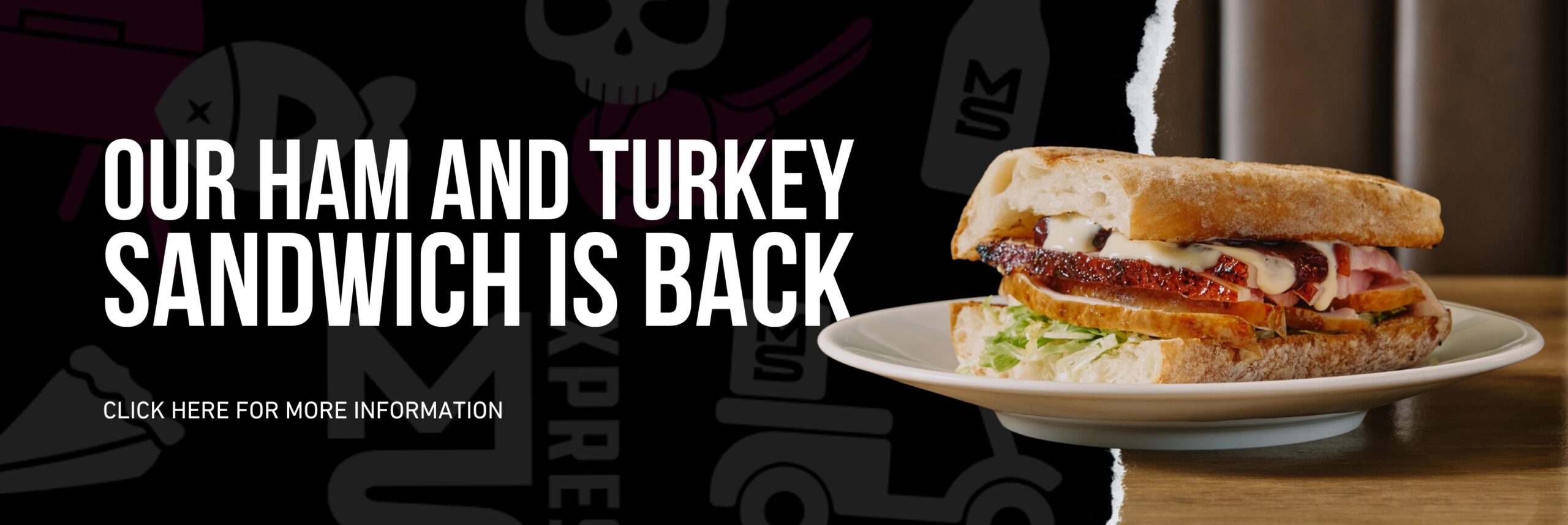 Ham And Turkey Christmas Sandwich